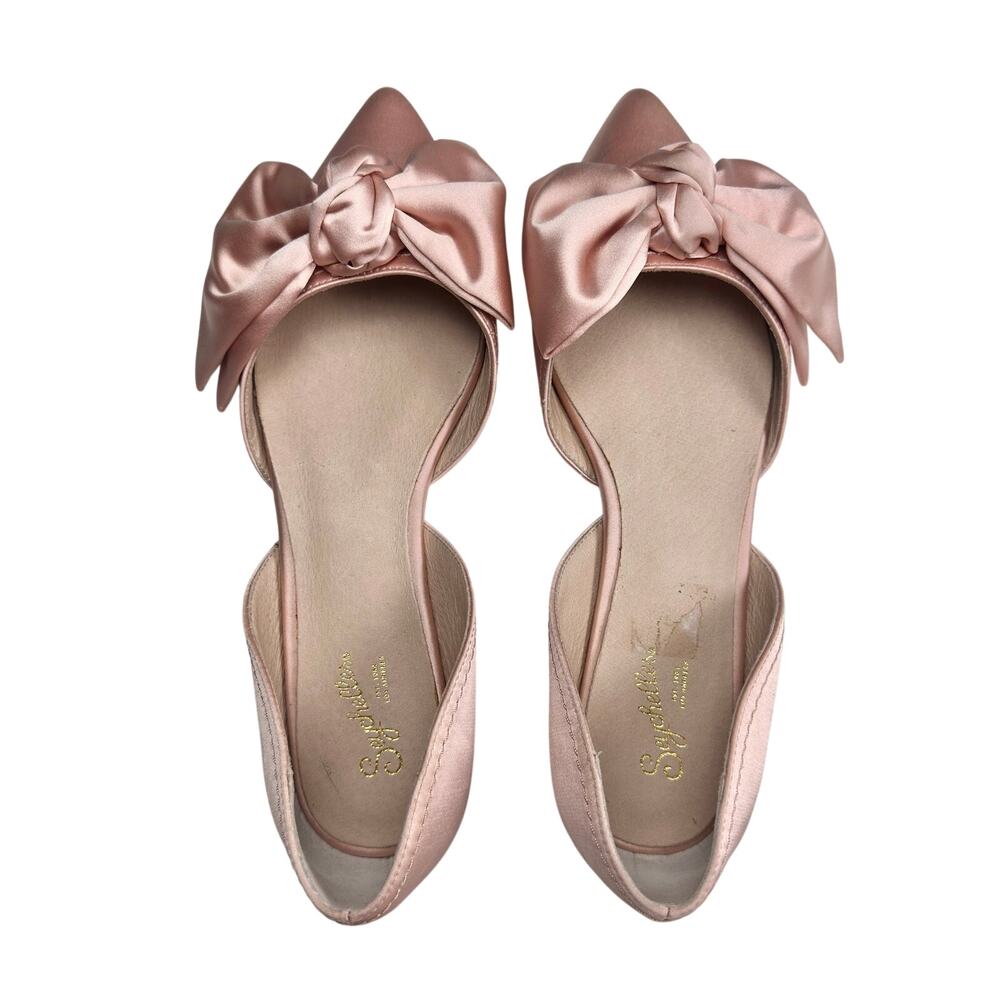 Seychelles | Women | Sheila d’Orsay Blush Pink Romantic Satin Bow Flats | Size 8 - Picture 5 of 16